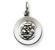 Baptism Round Antiqued Round Charm