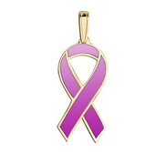 Awareness Ribbon Purple Color Charm