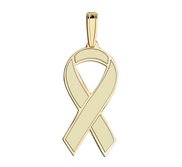 Awareness Ribbon Cream Color Charm