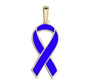 Awareness Ribbon Blue Color Charm