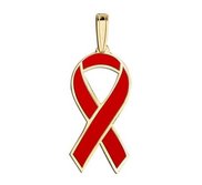 Awareness Ribbon Red Color Charm