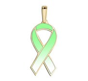 Awareness Ribbon Mint Green Color Charm