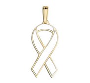 Awareness Ribbon White Color Charm