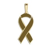 Awareness Ribbon Brown Color Charm