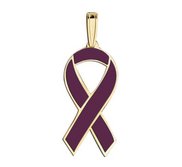 Awareness Ribbon Burgundy Color Charm