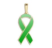 Awareness Ribbon Green Color Charm