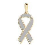 Awareness Ribbon Grey Color Charm