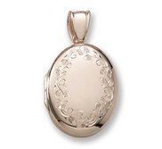 18k Premium Weight Yellow Gold Oval Locket