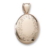 18k Premium Weight Yellow Gold Oval Picture Locket Jewelry