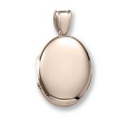 18k Premium Weight Yellow Gold Oval Locket