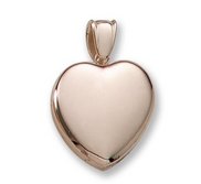 18k Premium Weight Yellow Gold Heart Picture Locket