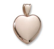 18k Premium Weight Yellow Gold Heart Picture Locket