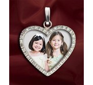 Diamond Heart Photo Pendant Picture Charm