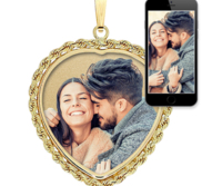 Heart with Rope Frame Photo Pendant Picture Charm