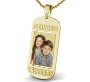 Dog Tag w  2 Names Etched