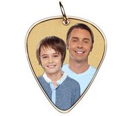 Photo Engraved Guitar Pick Shaped Pendant