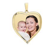 Petite Heart with Bezel Frame Photo Pendant Picture Charm