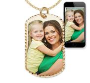 Photo Engraved Dog Tag Photo Pendant