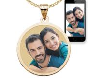 Round with Border Photo Pendant Picture Charm