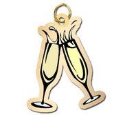 Champagne Glasses Charm