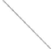 14k White Gold 1 4mm Solid Polished Singapore Chain