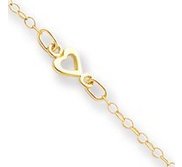 14k Fancy Heart Anklet