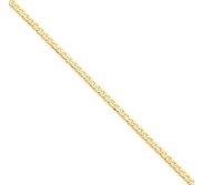 14k Polished Curb Link Anklet