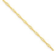 14k 1 6mm Singapore Chain