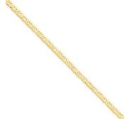 14k Polished Anchor Link Anklet