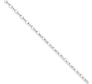 14k White Gold Marine Link Anklet