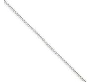 14k White Gold 1mm Spiga Chain