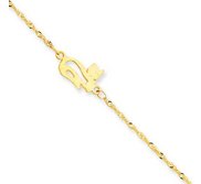 14k Cat Anklet  9 