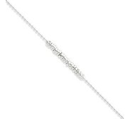 Sterling Silver Antiqued Love Rings Anklet