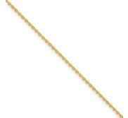 14k 2 2mm Solid Polished Cable Chain