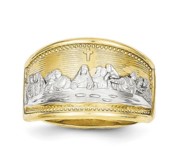 10k Two Tone Gold Ladies Last Supper Ring