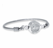 Stainless Steel Saint Bernadette Bangle Bracelet