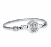 Stainless Steel Saint Agatha Bangle Bracelet