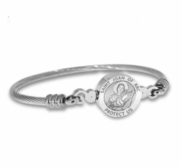 Stainless Steel Saint Joan of Arc Bangle Bracelet