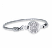 Stainless Steel Saint Blaise Bangle Bracelet