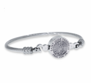 Stainless Steel Saint Jude Thaddeus Bangle Bracelet