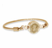 Stainless Steel Saint Christopher Bangle Bracelet