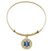 Blue Enameled EMT Expandable Bracelet