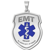 Personalized Certified EMT Pendant with Your Department