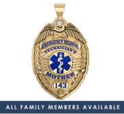 Personalized EMT Family Badge with Your Badge Number