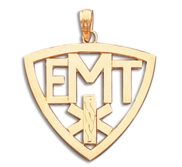 Emergency Medical Technchian   Cut Out EMT Shield PENDANT or Charm