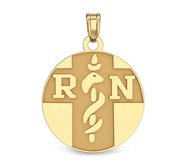 14K Yellow Gold RN Medical ID Charm or Pendant