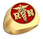 Registered Nurse   Round Signet RN Ring