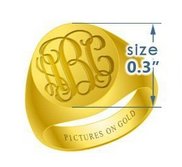 Round Girls s Traditional Monogram Ring