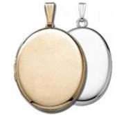 Build Your Own 14K Gold 2 Picture Oval Locket