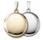 Build Your Own 14K Gold 2 Picture Round Locket